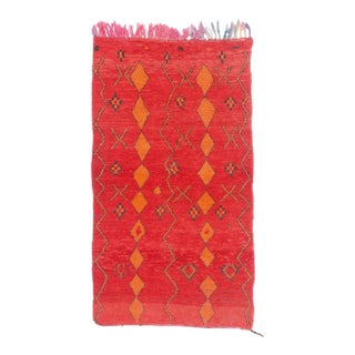Vintage Boujad Moroccan Rug, 03'06 X 06'02 For Sale