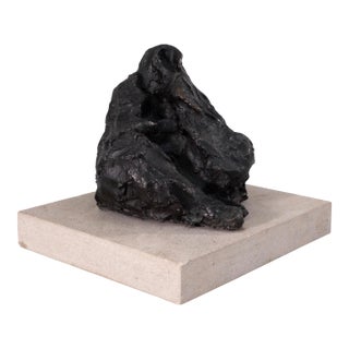 Richard Kozlow - Spectre (Black), 1996 Modern Bronze Sculpture on Cement Base For Sale