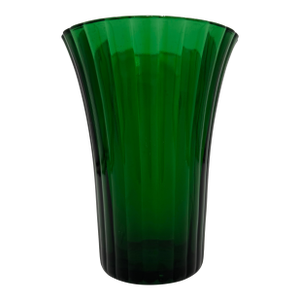Vintage Emerald Green Ribbed Flared Vase Napco 7.5" Made in Usa 1161
