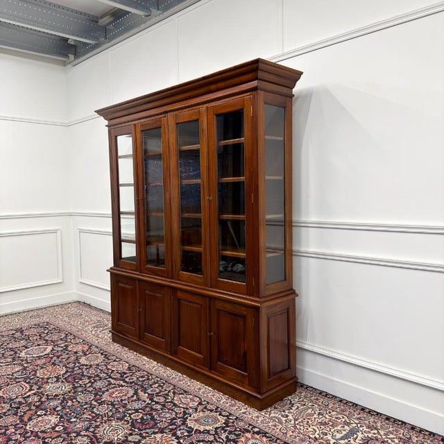 English Bookcase with Glass Doors For Sale - Image 5 of 18