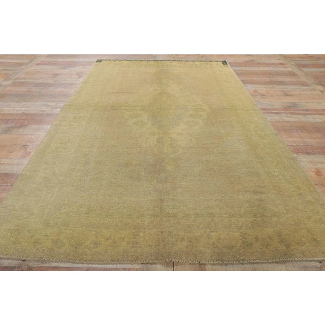 Tan Muted Vintage Turkish Oushak Rug - 04'05 X 08'06 For Sale - Image 8 of 10
