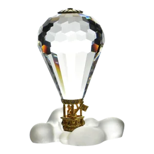 Late 20th Century Swarovski Crystal Hot Air Balloon Figurine Retired Design