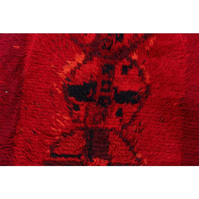 1960s Swedish Rya Rug by Irja Mikkola Doris Leslie Blau Collection For Sale - Image 5 of 10