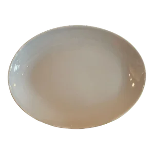 Vintage Oval Serving Platter Rhythm Gray by Homer Laughlin