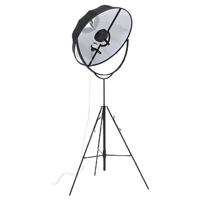 Black Fortuny Floor Lamp by Mariano Fortuny for Pallucco For Sale