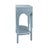 Matthew Izzo Home Paloma Light Blue Rattan Demi Luna Console Table For Sale In New York - Image 6 of 9