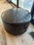 Midcentury Modern Faux Leather Ottoman on Roller Wheels in Dark Brown For Sale - Image 6 of 8