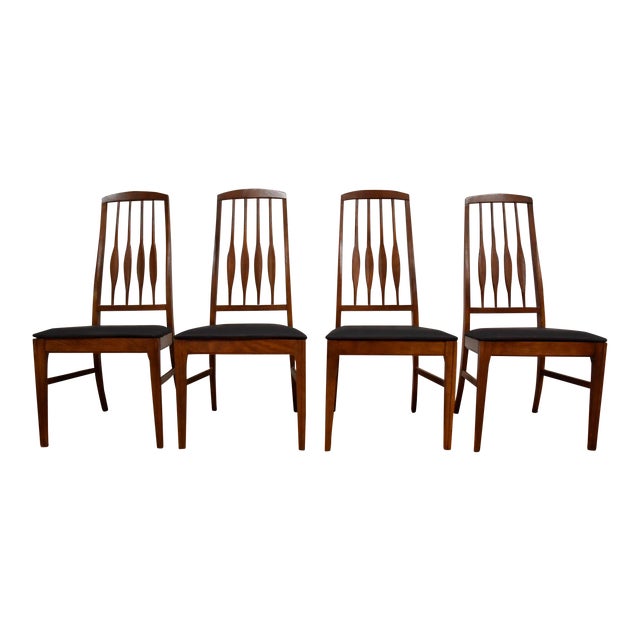 Keller Black Vinyl Dining Chairs Set of 4 Chairish