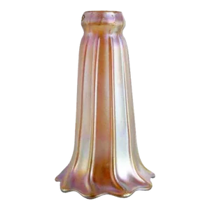 American Quezal Iridescent Art Glass Lily Lamp Shade