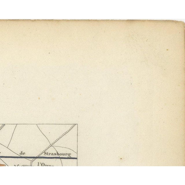 Beige Antique Plan of Paris and Its Fortified Enceinte by Vuillemin, 1860 For Sale - Image 8 of 12