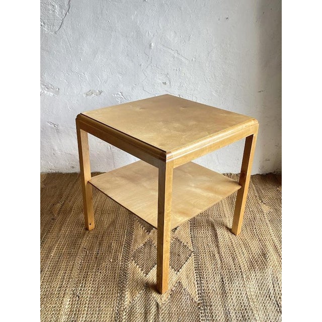 Swedish Modern Birch Side Table, Late 20th Century For Sale - Image 3 of 10