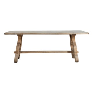 Oak Harp Dining Table France 1970s For Sale