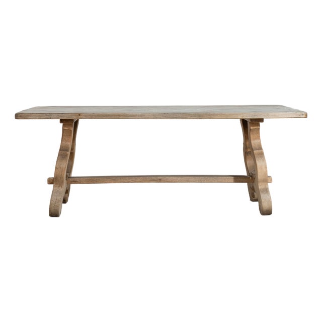 Oak Harp Dining Table France 1970s For Sale