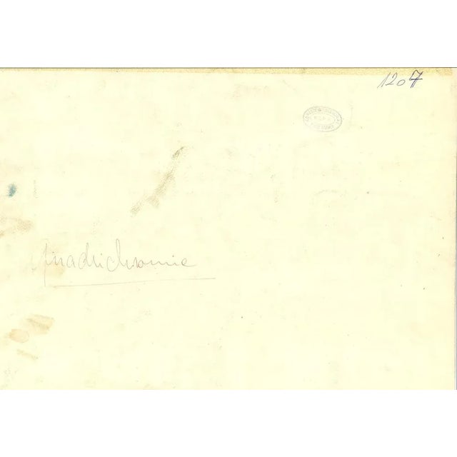 Alain Gourdon known as ASLAN (1930 -2014) Conversation Published gouache illustration Has the KIPA stamp on the back...