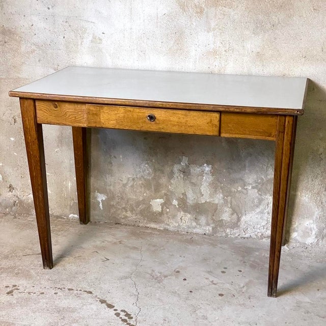 Vintage Desk in Wood and Formica, 1950s For Sale - Image 12 of 12