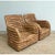 Contemporary Vintage Twisted Rush Lounge Chairs After Ralph Lauren For Sale - Image 3 of 12