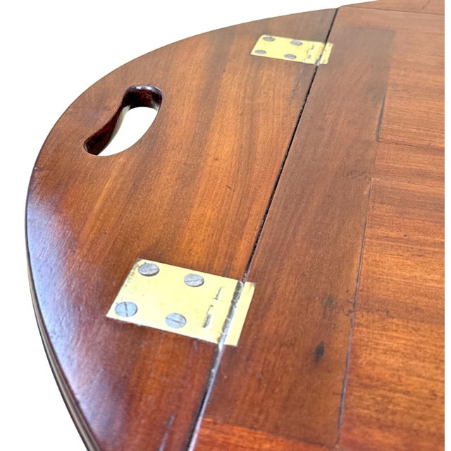 An Exceptional Quality Late 18th Century George III Perriod Mahogany Oval Butlers Tray, Of Good Bold Large Proportions And...