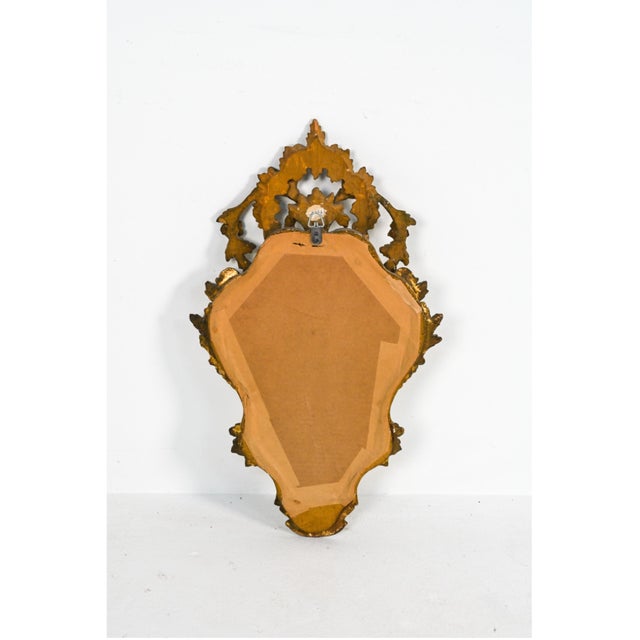 Vintage Carved Rococò Style Gilt Wall Mirror—A Pair For Sale - Image 17 of 18