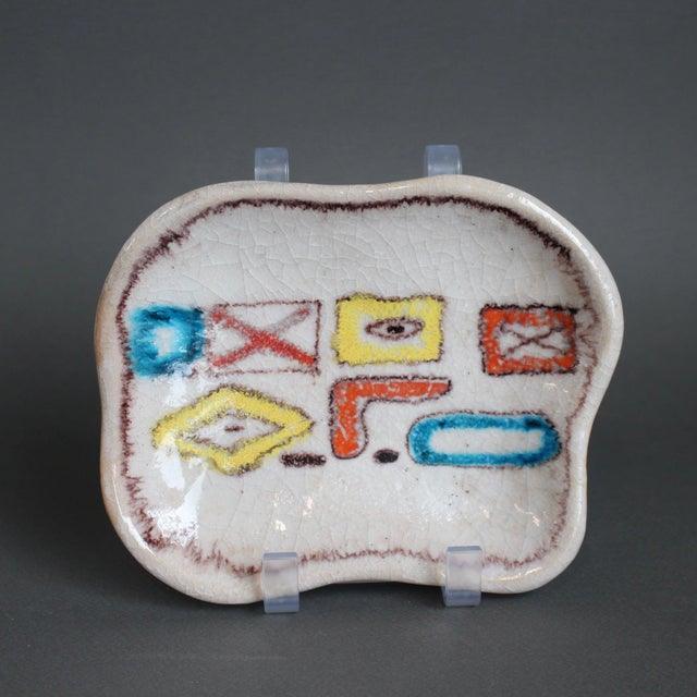 Vintage Italian Decorative Ceramic Dish by Guido Gambone, 1950s For Sale - Image 17 of 17