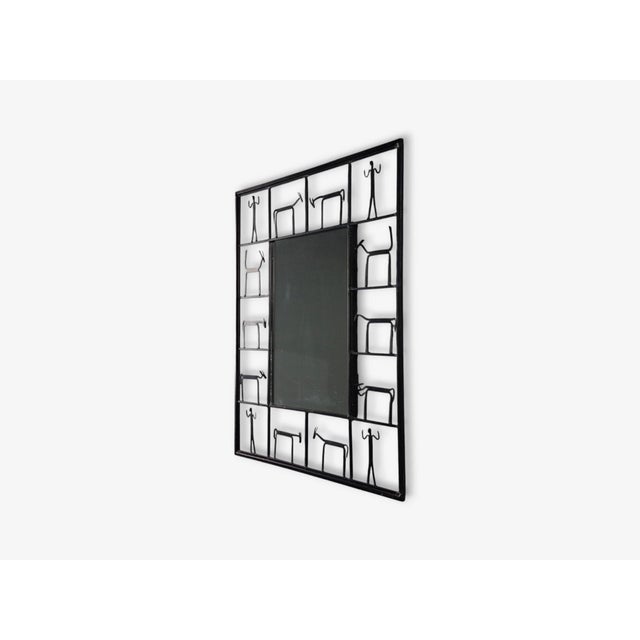 Frederic Weinberg, American Modern, Figural Wall Mirror, Iron, Usa, 1950s For Sale - Image 4 of 8