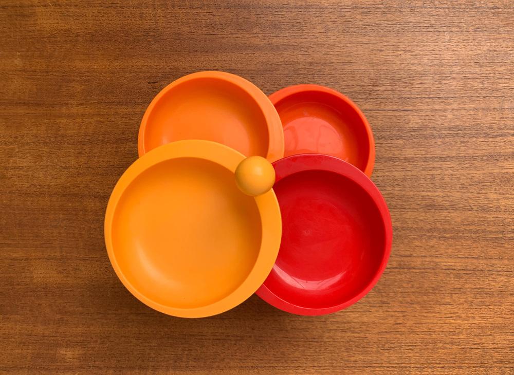 Mid-Century Space Age Extendable Swivel Bowls from Emsa, 1960s, Set of 2