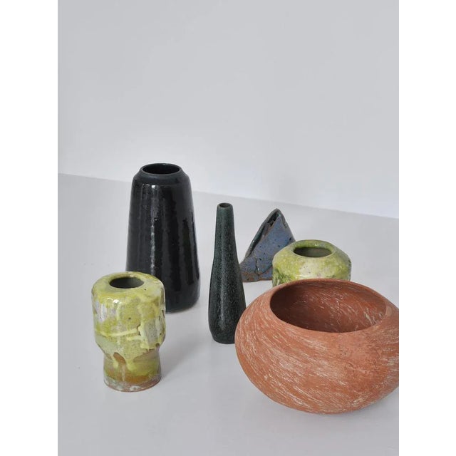 Blue Stoneware Vase by Ole Bjørn Krüger, 1960s For Sale - Image 11 of 12