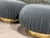 1980s Adrian Pearsall Swivel Pouf Ottomans W/Brass Bases, 1980 For Sale - Image 5 of 6