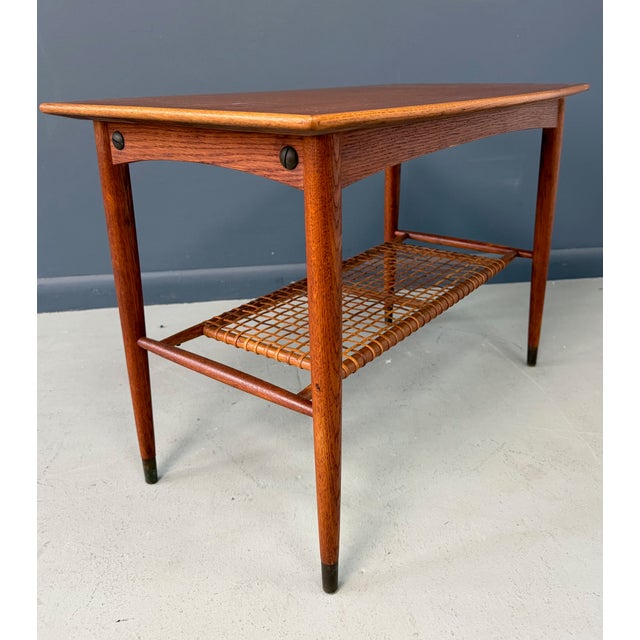 1950s 1950s Folke Ohlsson for Dux 2-Tiered Side Table Mid Century For Sale - Image 5 of 12