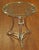 1980s 1980s Louis XV Steel & Chrome Glass Top Gueridon End Table Attributed to Labarge For Sale - Image 5 of 8