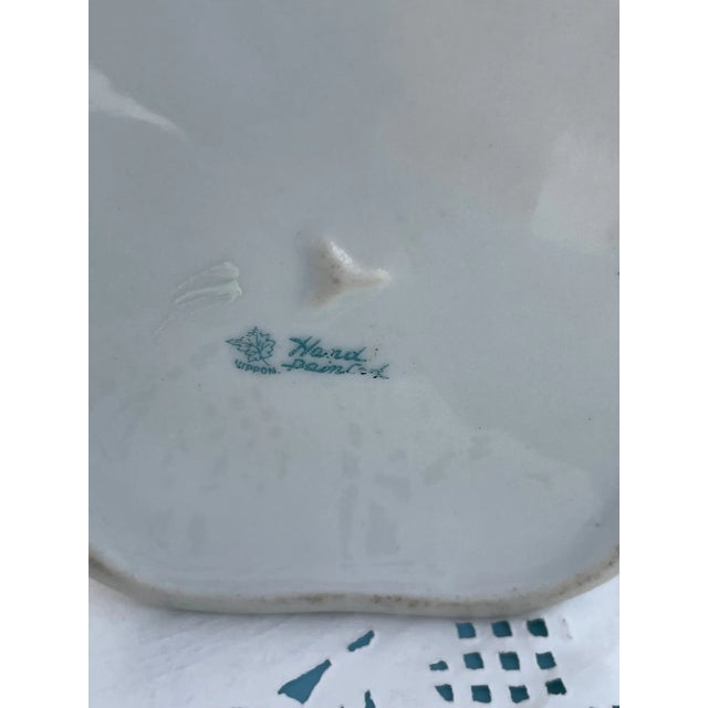 Antique Nippon Porcelain Hand Painted Chocolate Pot, Floral Moriage For Sale - Image 11 of 11