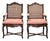 19th Century Pair of Carved French Walnut Armchairs With Caned Backs For Sale