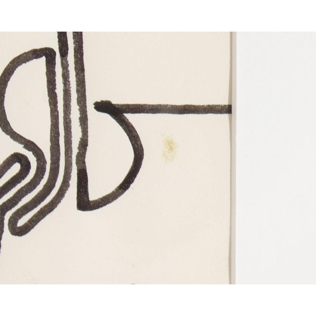 Black Abstract Ink Drawing by William Itter For Sale - Image 8 of 8
