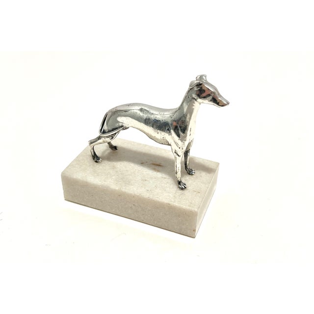 Samuel Kirk & Son Sterling Silver Greyhound / Whippet Miniature Sculpture on Marble Base – Solid 925 – Baltimore Vintage...
