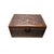 Oriental Dragons Motif Treasure Chest Box Distressed Brown Color Wood For Sale - Image 9 of 12