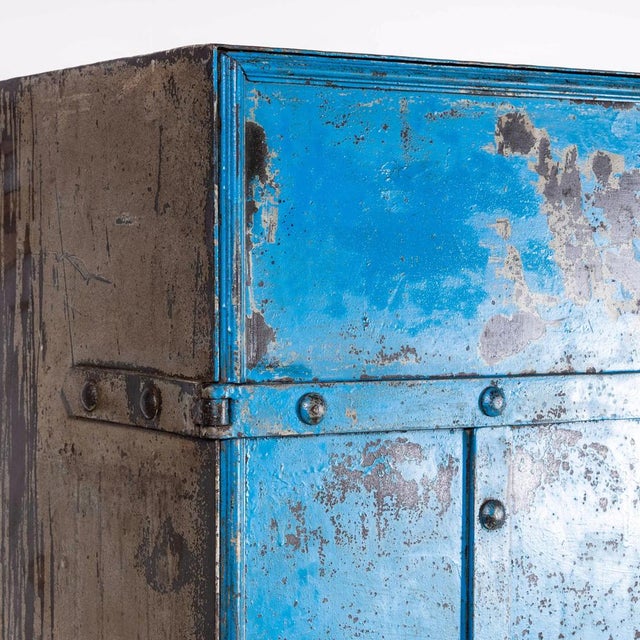 English Industrial Strong Locker, 1920s For Sale - Image 12 of 15