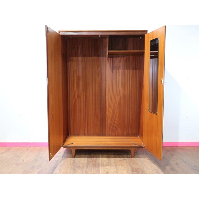 1960s Mid Century Modern Vintage Teak Armoire Wardrobe in the Style of Butilux Danish Style For Sale In Greensboro - Image 6 of 8