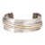 60s Vintage Cartier Bracelet Sterling Silver 18k Gold Cuff Estate Signed Jewellery For Sale
