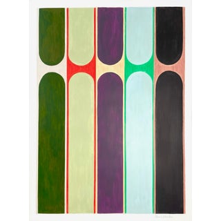Multicolored Mixed Media Composition For Sale