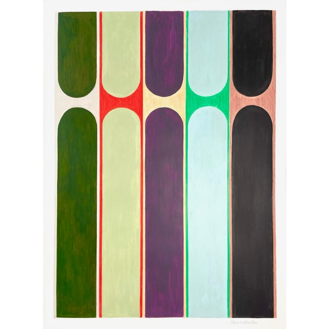 Multicolored Mixed Media Composition For Sale