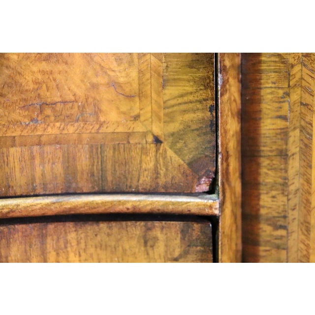 Burled Walnut Small Size English Georgian Buffet Server Circa 1920 For Sale - Image 10 of 12