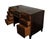 A handsome early-20th-century mahogany pedestal desk featuring nine drawers and a richly toned dark wood finish. The wide...
