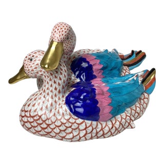 Herend Porcelain Hand Painted Large Size Ducks For Sale