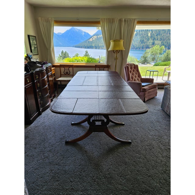 Wood 1950s Drexel Dining Table With 6 Chairs - Set of 7 For Sale - Image 7 of 12