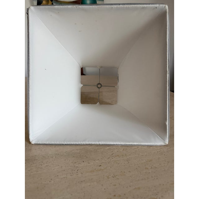 Stiffel 1960s Silk Tapered Sloped Square Transitional Traditional Lamp Shade For Sale - Image 16 of 18