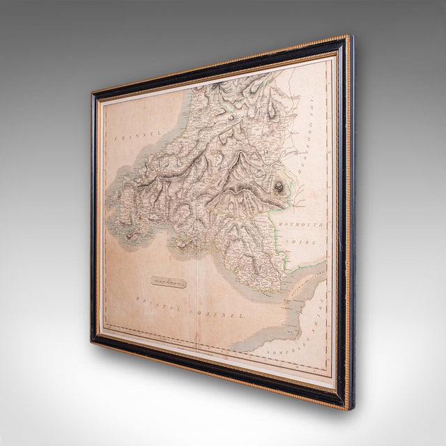 Traditional Antique Region Map, South Wales, English, John Cary, Framed, Atlas, Georgian For Sale - Image 3 of 12