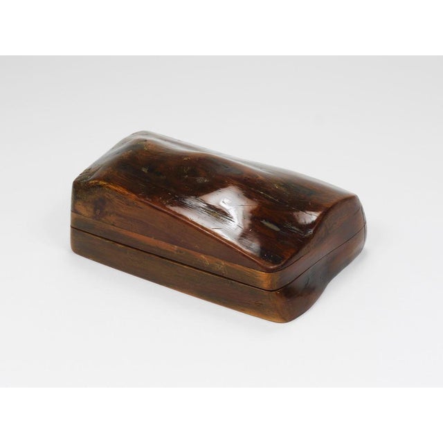 Hand-Carved Organic Wooden Box with Lid, France, 1950s For Sale - Image 13 of 18