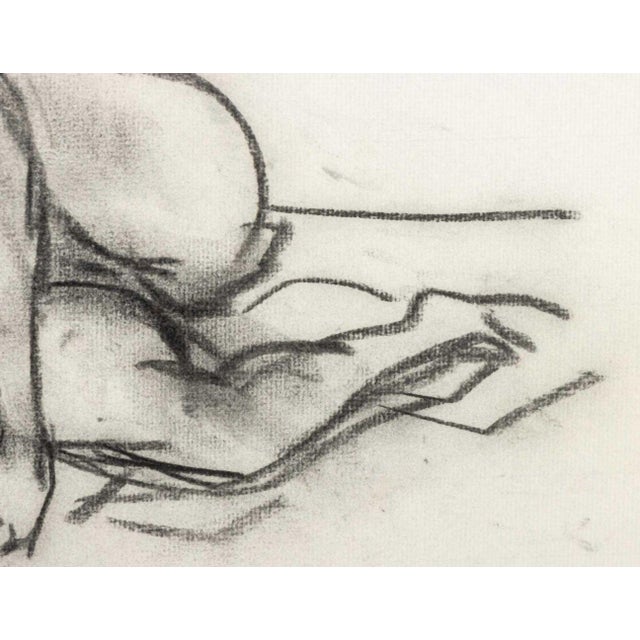 Mid 20th Century Manfred Schwartz Nude Woman Study Charcoal For Sale - Image 5 of 7