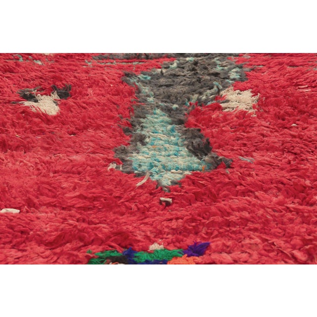Late 20th Century Vintage Boujad Boucherouite Moroccan Rug, 03'02 X 08'04 For Sale - Image 5 of 10
