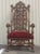 Burgundy 1920s Jacobean Style Chair For Sale - Image 8 of 9