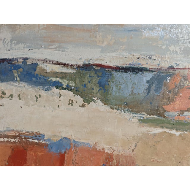 2020s Au-Delà Des Terres, Contemporary Abstract Landscape Oil Painting, Framed by Sophie Dumont For Sale - Image 5 of 9